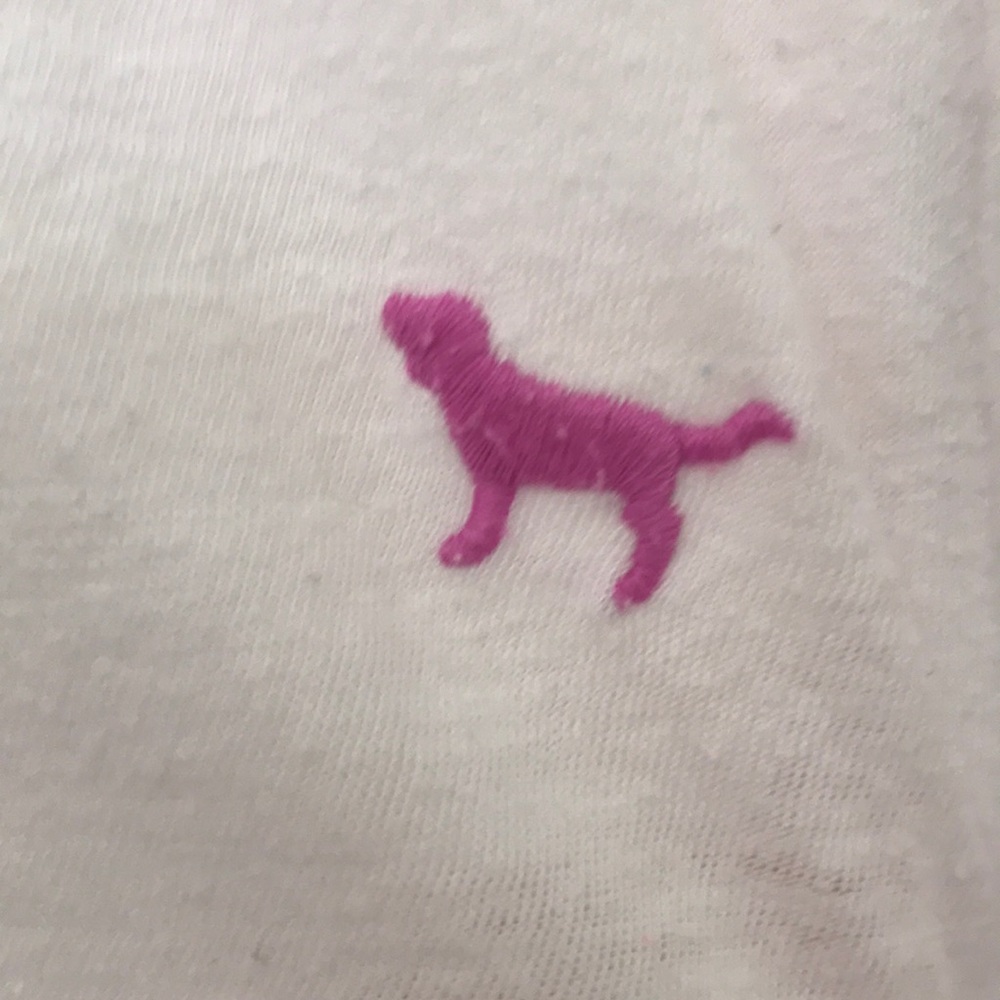 PINK white long sleeve t-shirt with pink sleeves - Picture 4 of 5